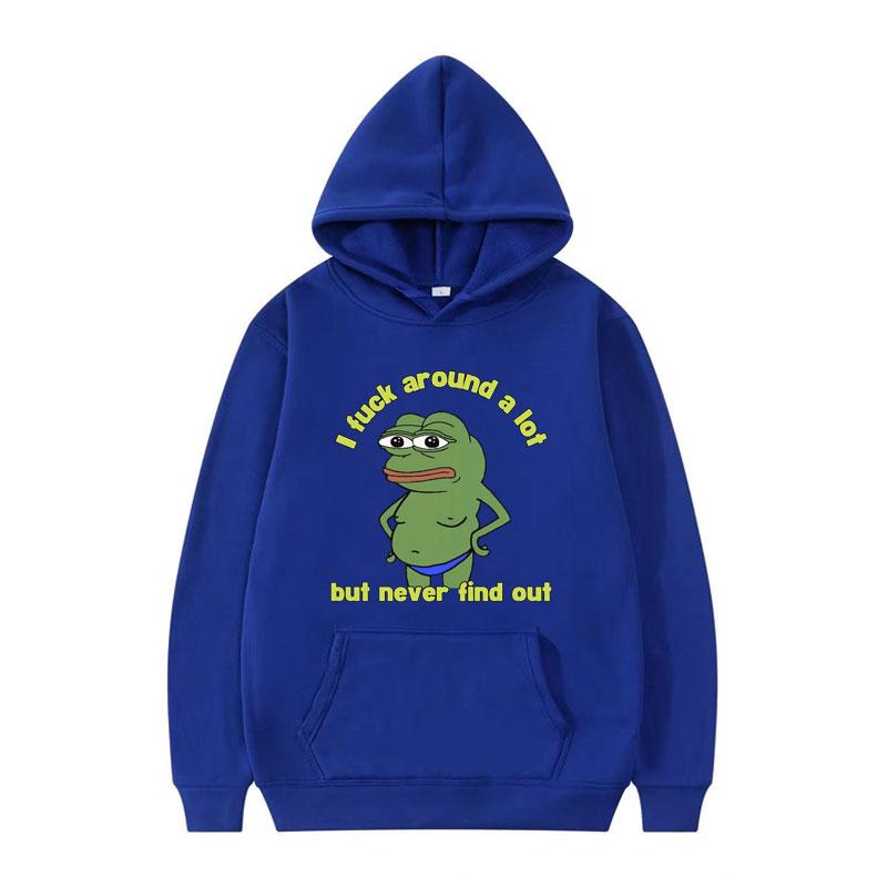 Funny Pepe The Frog Meme Graphic Hoodie Men Women Harajuku Cartoon Humor Sweatshirts Man Oversized Pullovers Hoodies