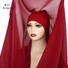 Solid Pearl Chiffon Scarf, Base Cap, & Magnetic Buckle Set