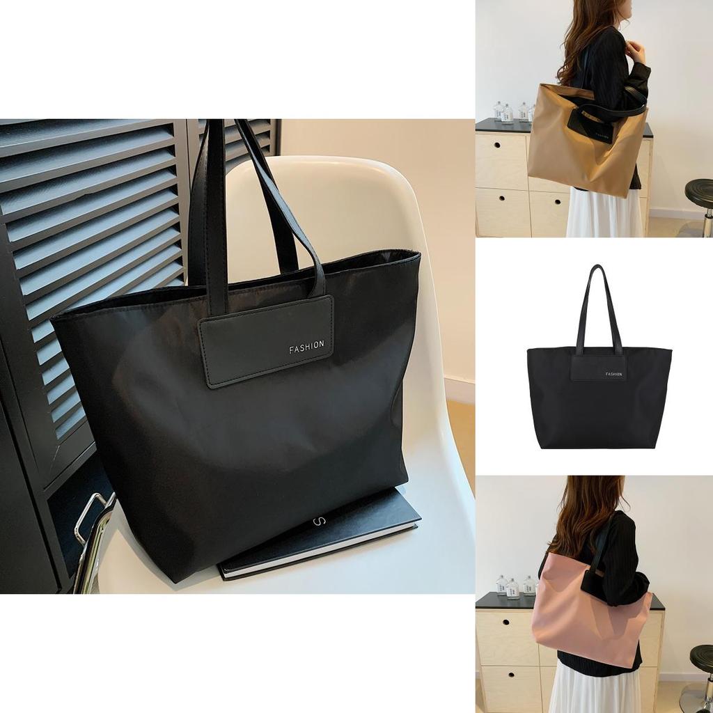 Stylish And Simple Large Capacity Tote Bag For Women Trendy Shoulder Bag Nylon