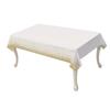 PEVA White Gold Polka Dot Tablecloth - Waterproof & Oilproof for Parties, Festivals, Picnics, Gatherings