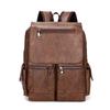 Li Shen Retro PU Leather Men's Fashion Laptop Backpack