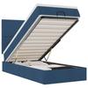 Maison Exclusive - Cadre de lit ottoman avec matelas bleu 90x190 cm tissu