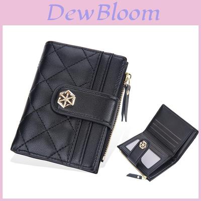 Pu Leather Womens Short Wallet With Multiple Card Slots And Zipper Closure For Daily Use