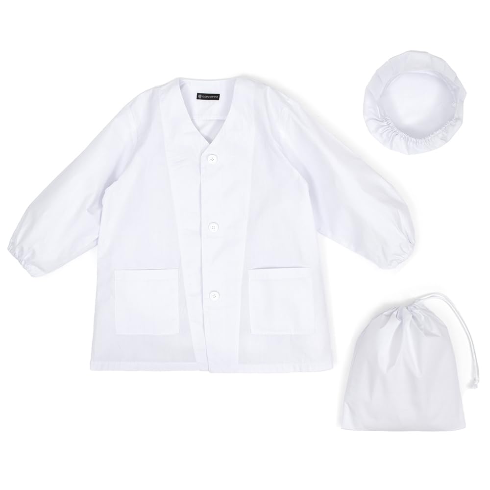 

Набор фартуков для школьного обеда, размер M, для кулинарной школы, шнурок для мальчиков и белый для начальной школы, школьный обед, для мальчиков и девочек белый