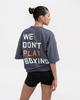 BOXRAW We Dont Play Boxing Oversized T-Shirt - Women'S W Bxrw-U-Wdpbt-W [Grey/Pink] (Type A)