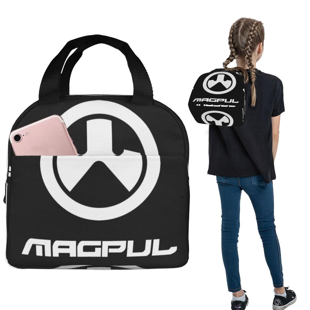 Magpul Firearms Logo Insulated Lunch Bag for Women Kids Portable Food Boxes Thermal Lunch Box Tote