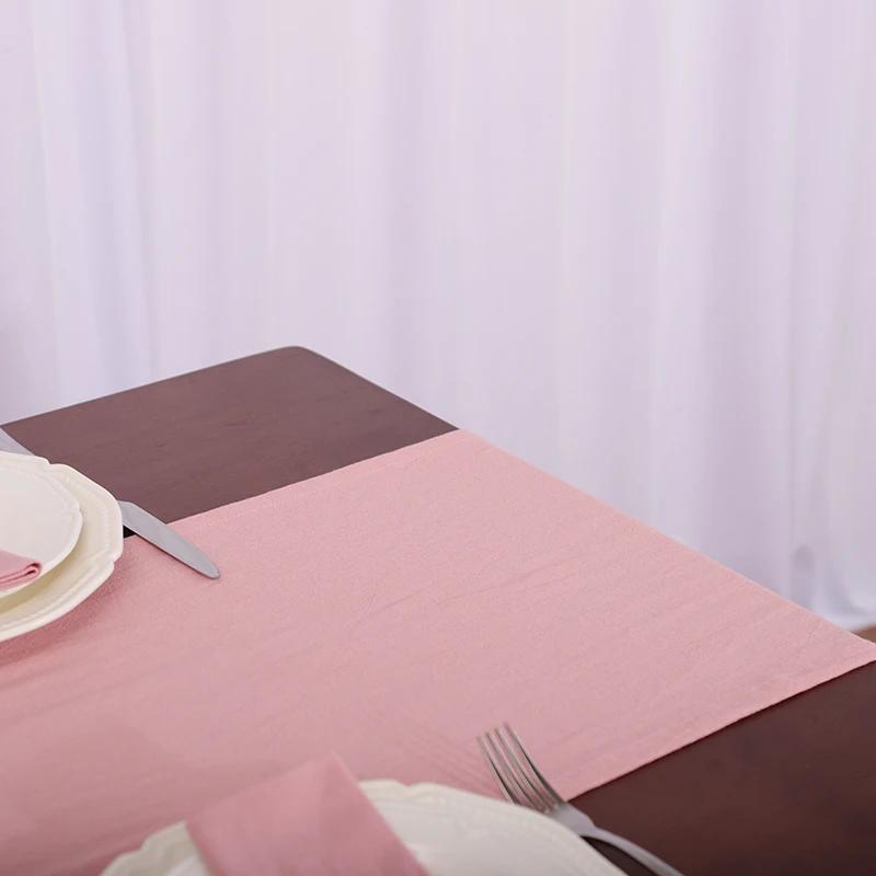 100% Cotton Ruffle White Table Runners For Rustic Wedding Decoration Baby Shower Birthday Party Living Room Kitchen Dinner Decor