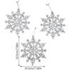 3Pcs/set Exquisite Christmas Snowflakes Acrylic Xmas Tree Ornaments Snowflakes Pendants  New Year