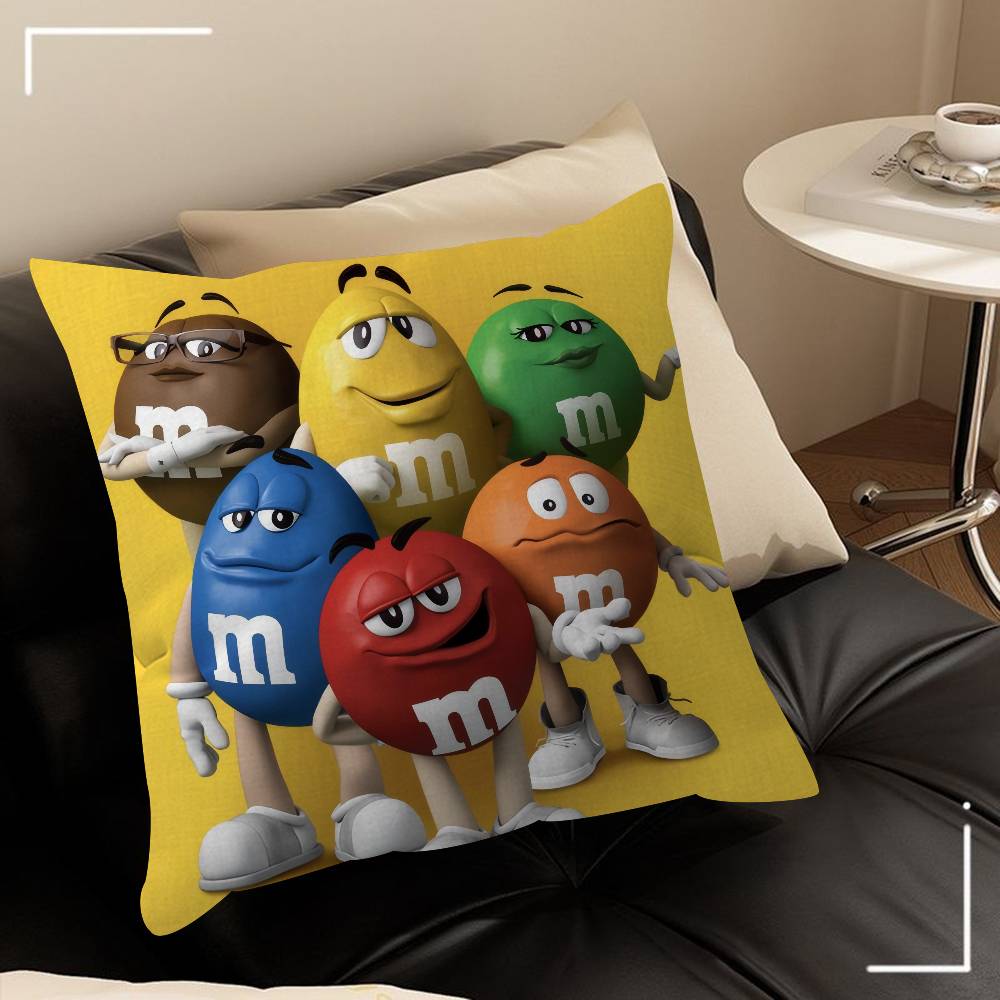 

Pillowcases Home Bedding Decorative Pillow Cover Wedding Super Soft Pillow Case MMs Chocolate Candy Meme 30cmx30cm