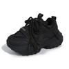 Cotton new dad shoes female winter students running sports thick-soled velvet casual shoes F-