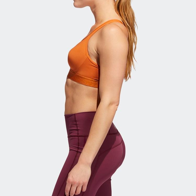 Adidas High-Intensity Fitness Training Sports Bra Women Underwear Khaki-Brown EA3388