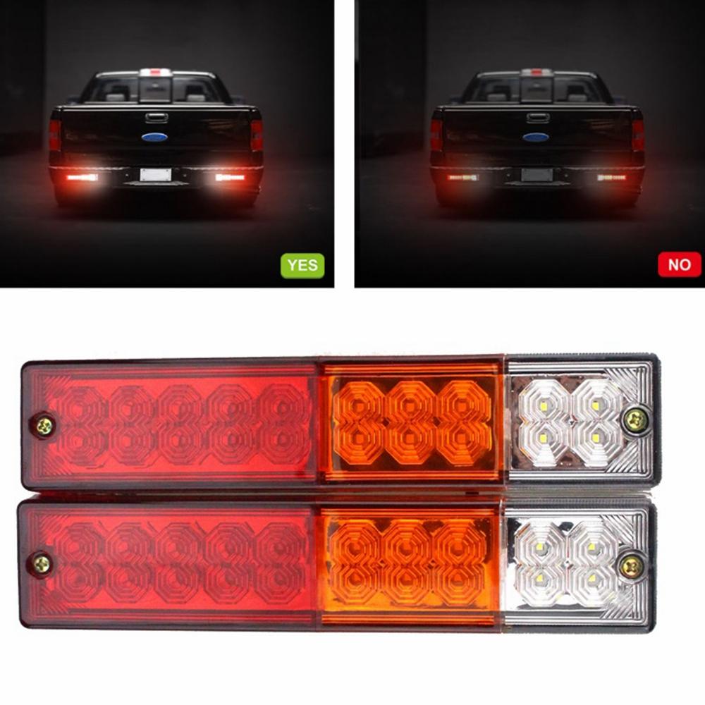 1 pair 12V 20LED Car Auto Stop Rear Tail Light Brake Reverse Light Turn Indiactor Boat ATV Truck Trailer Lamp
