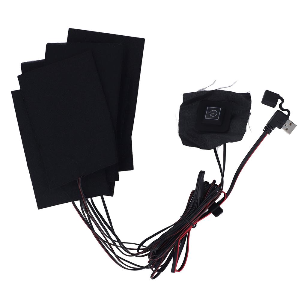 8 In 1 Electric Heating Pads 3 Gears Waterproof Carbon Fiber Heater Sheet USB Powered Clothes Vest