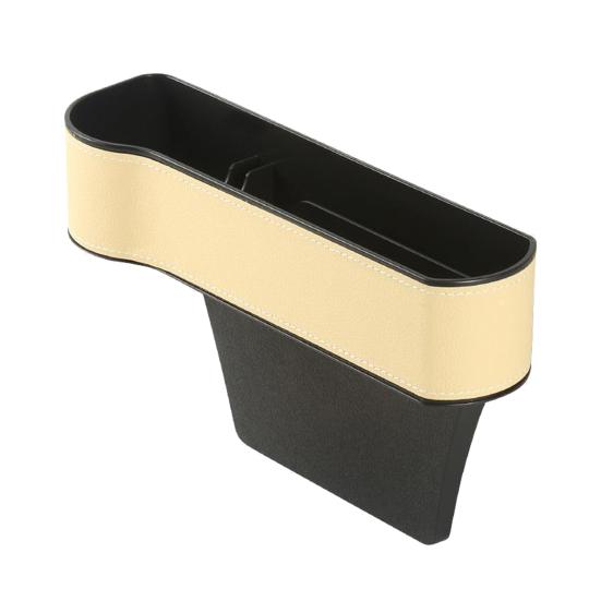 Car Seat Gap Filler Organizer Faux Leather Storage Box with Phone Slot Sunglasses Compartment RFID Protection Non-Slip Silicone Universal Car