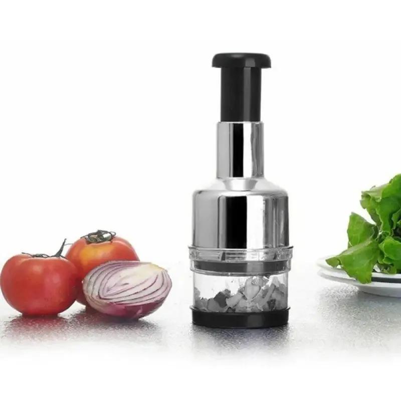 2024 Hand Press Garlic Chopper Multi-Function Manual Onion Cutter Vegetable Chopper Handheld Food Processor Shredder Garlic Mincer Hand Hand