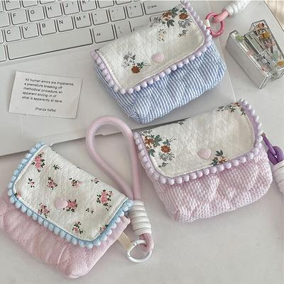 Lunar Fabric Mini Quilted Keychain Wallet Pouch