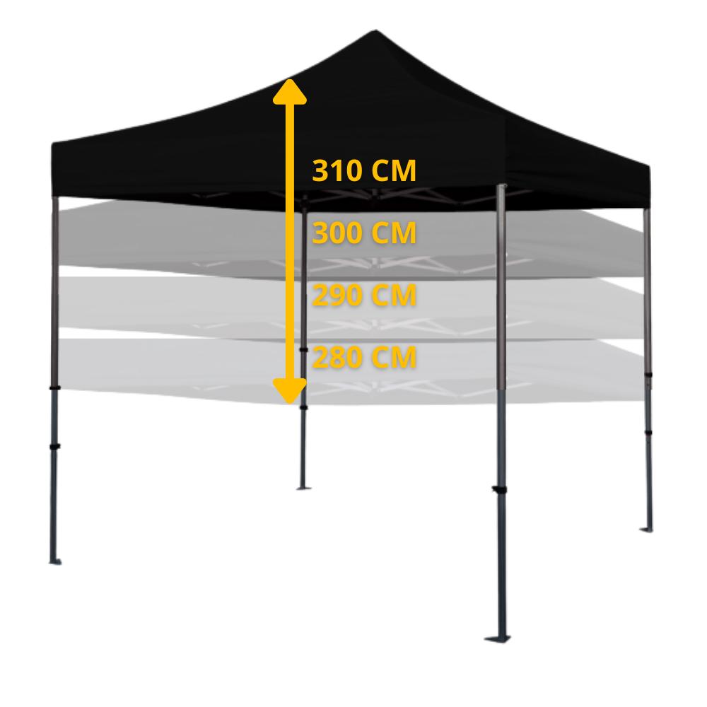 Garden tent, self-assembling pavilion, commercial gazebo, roof 3x3m