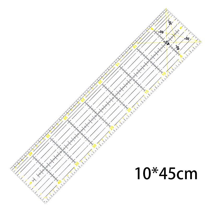 Transparent Quilting Ruler Tailor Sewing Ruler Cutting Guide Measuring Tools for Sewing Quilting and DIY Crafts