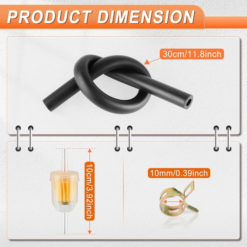 JUSTTOP Fuel Pump With Filter & Oil Hose, Compatible With Kohler 17HP-25HP, Briggs And Stratton, John Deere, Honda, Kawasaki, Yamaha Small Engine