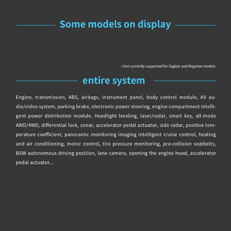 Advanced Vehicle Diagnostic Inspection Scanner For Vehicles Engine Transmission ABS Analysis 9 Languages 2.8Inch Display