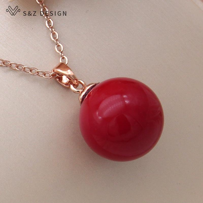 

Модное ожерелье цвета розового золота с круглым кулоном из искусственного жемчуга для женщин, ювелирные изделия для свадебной вечеринки, прекрасный подарок