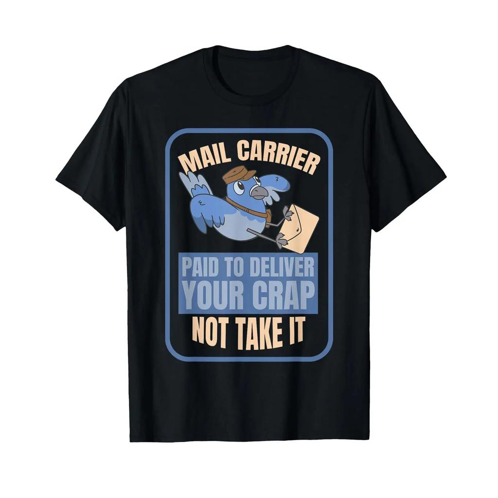 Postunisex Worker Postal Mailunisex Funny Mail Carrier Bird T Shirt Vintage Washed Versatile Casual Homme Comfortable