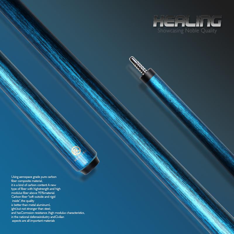 

HEALING Pool Cue Black Technology Billiard Cue Sticks 12mm Tip Radial Pin Joint 143cm/56inch Length 19~21oz Weight