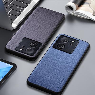 Etui na Xiaomi 13T Pro 5G funda Skórzana tekstura tekstylna Miękka TPU i twarda obudowa telefonu PC do etui Xiaomi 13t