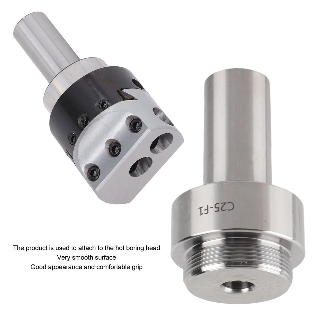 Boring Head Shank Straight 1/2‑18UNF Thread High Carbon Steel Milling Tool C25‑F1 Type Thread Boring Head Shank