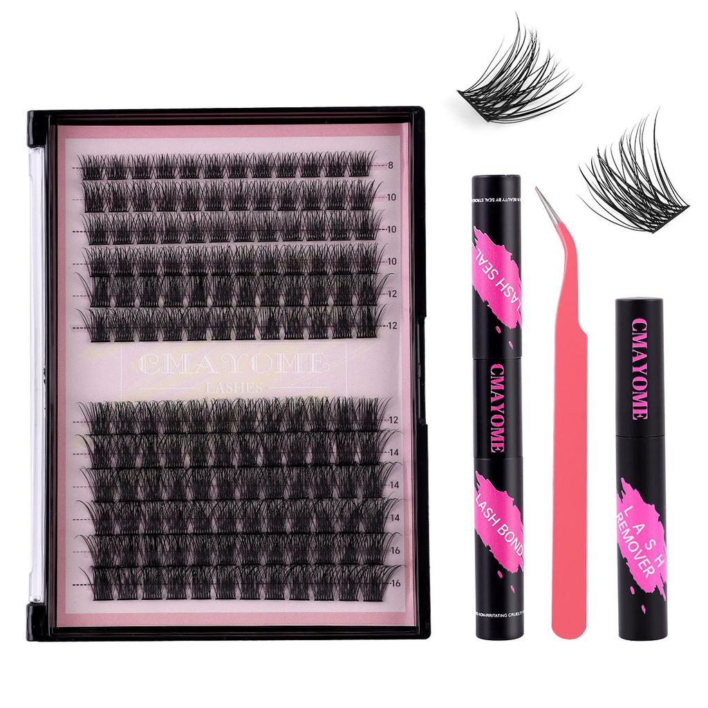 Natural Thick C-Song Single Cluster False Eyelashes 8-16Mm Daily Diy Segmented Simulated Eyelashes
