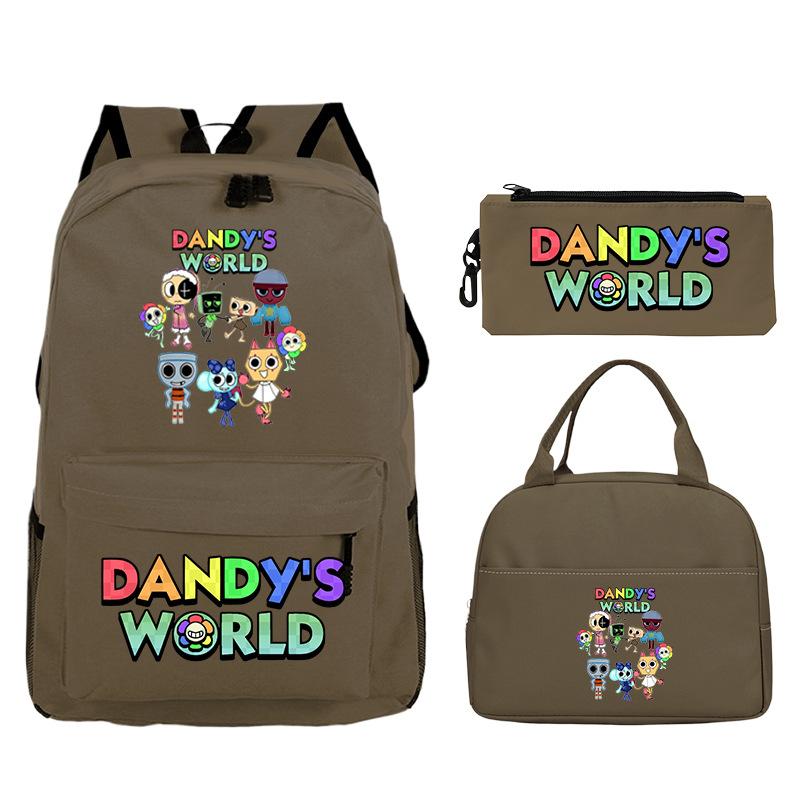 Dandy's world cartoon print fashion children's schoolbag set cross-border leisure student backpack three-piece set