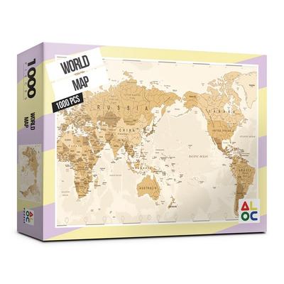 World Map Jigsaw Puzzle AL3018, Mixed Colors, 1000 Pieces Jigsaw Puzzle, Childrens Games, Educational Toys