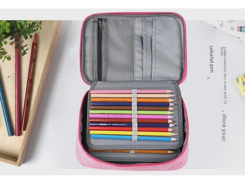 Große Kapazität 72-Loch Aufbewahrungskoffer für Stifte und Zeichenstifte für Künstlerbedarf