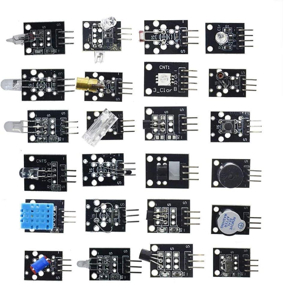37 Sensors Assortment Kit 37 Sensors Kit Sensor Starter Kit for Arduino Raspberry Pi Sensor Kit 37 In 1 Robot Projects Starter