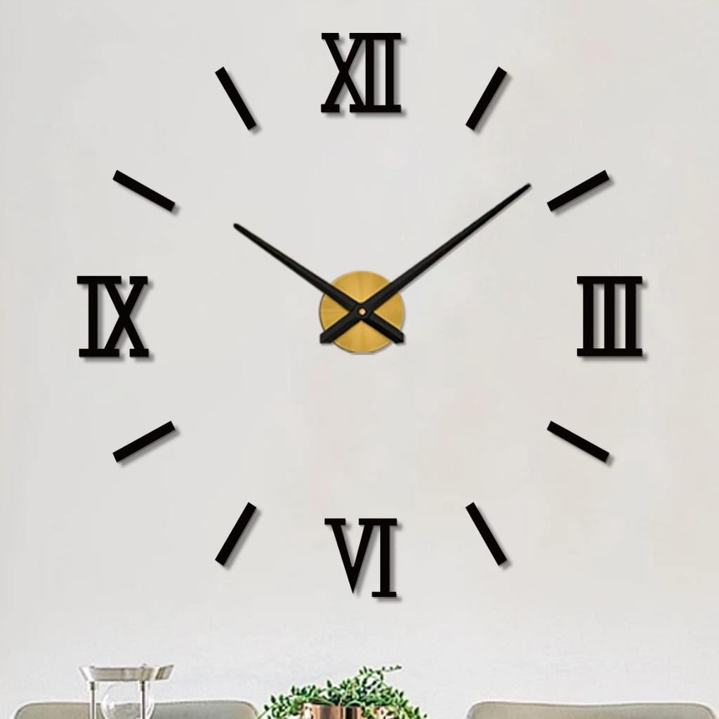 Creative DIY Clock Wall Clocks, Roman Art Clocks, Simple Wall Clocks Without Drilling Holes, Living Room Decorative Wall Clocks