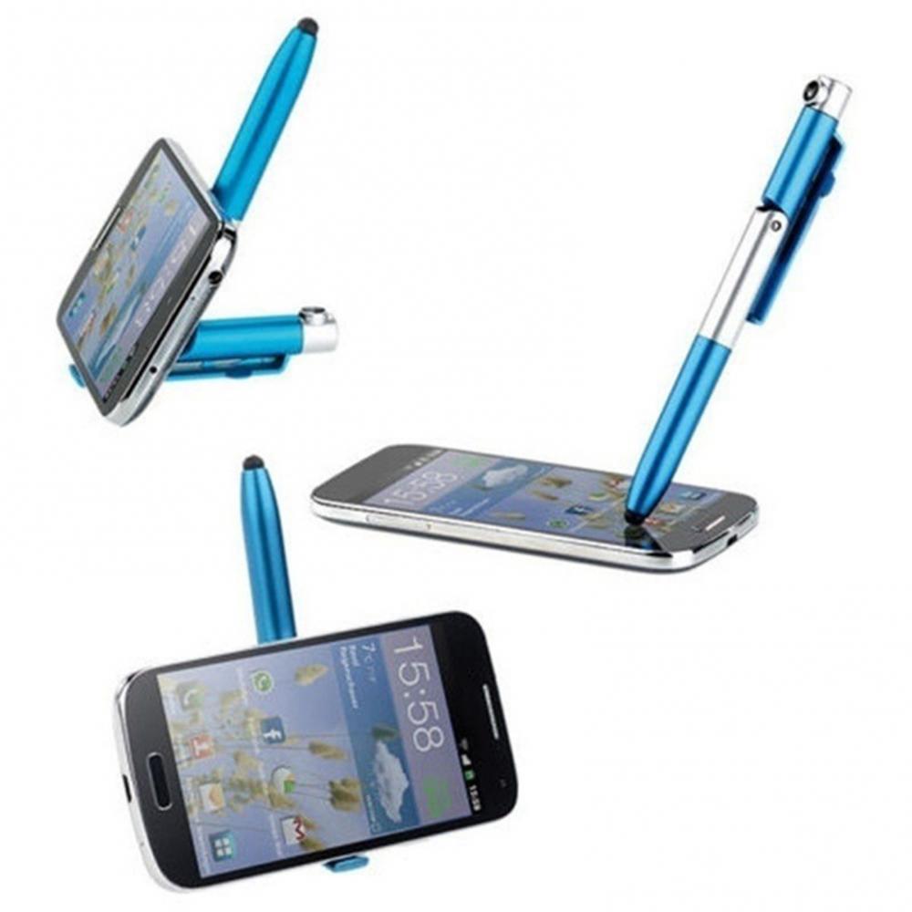 4 in 1 All in one  Ballpoint Pen Foldable LED Light Mobile Phone Rack Touch Ballpoint Pen Office School Supplies