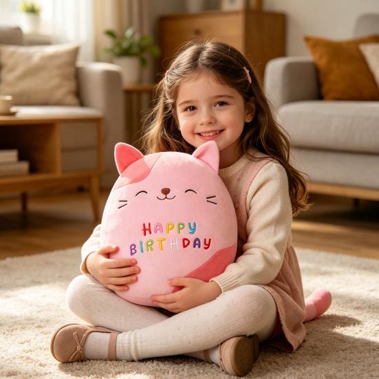 Katze Kuh Plüschtier Weiches Kuscheltier Hautfreundliches Kissen für Kinder Erwachsene Geburtstagsgeschenk für Mädchen Jungen