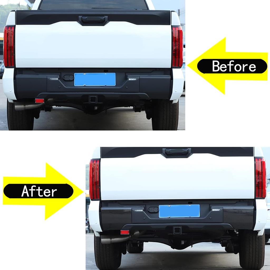 Car Rear Bumper Protector Guard Cover Compatible with Toyota Tundra -2025 Pickup Rear Side Bumper Corner Guard Edge Protection Anti-Collision Corners