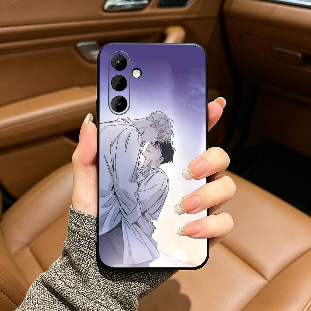 BL-M- Manhwa R-roses Black Soft Silicone Phone Case for Samsung Galaxy A73, A71, A72, A70, A53, A52, A51