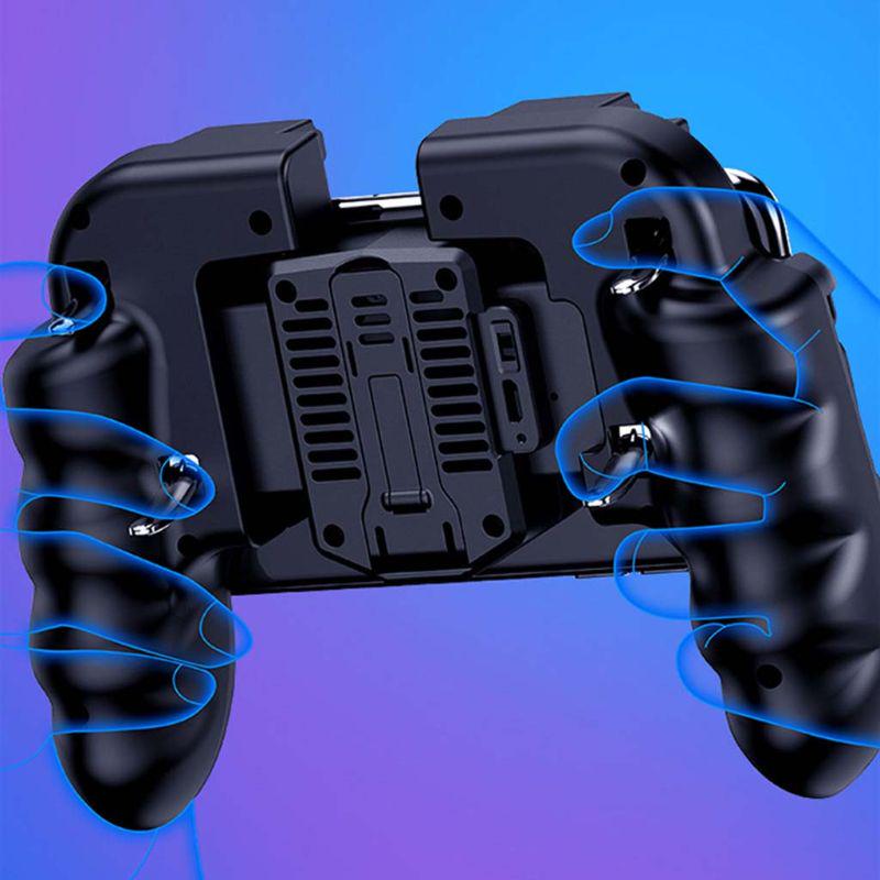 Verstellbarer Mobile Game Controller Vier-Finger-Verbindung Mobile Gaming Trigger 4 Falke Verstellbare Halterung Stecker und für
