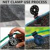 Awning Clips Fix Clamp Awning Hook Outdoor Garden Buildings Fence Sunshade Cloth Net Greenhouse Accessories Garden Tools Plastic