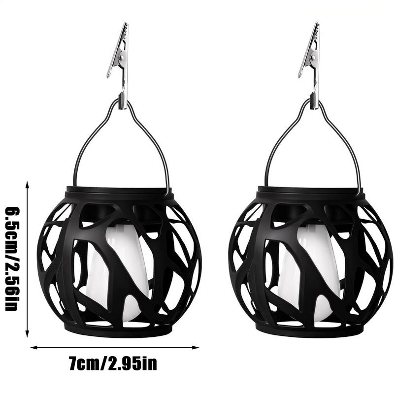 Solar Lantern Solar Hangable Lanterns Outdoor Waterproof 4x Light Backyard Patio Garden Fence Tree Decoration For Balcony Porch