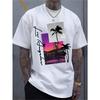 Men's Fashionable Round Neck T-shirt, Versatile Short Sleeves