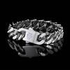 Punk Hip Hop Cuban Chain Men's Bracelet Stainless Steel Fine Polished Chain 7mm/9mm Four Sides Cut Boyfriend Gift