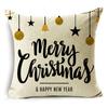Creative Black and White Christmas Theme Pillowcase Holiday Gift Sofa Decorative Cushion Cover 40*40cm/45*45cm/50*50cm