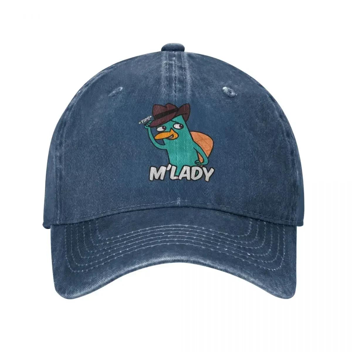 

Perry The MLady Unisex Style Baseball Cap Distressed Denim Caps Hat Casual Outdoor All Seasons Travel Sun Cap One Size
