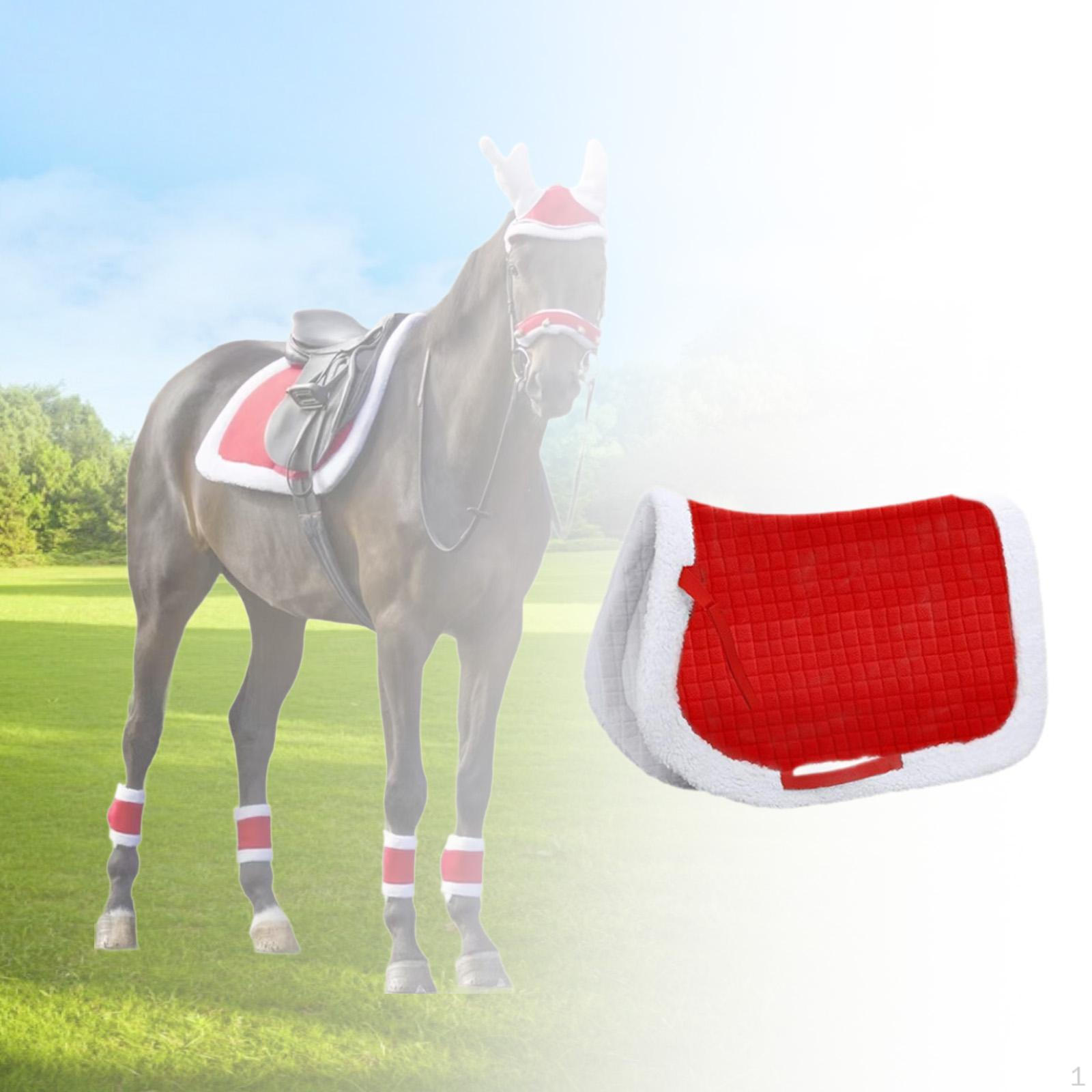 

Рождественский костюм для лошади, накидка на седло, рождественские праздничные сувениры для косплея, праздничные сувениры на Хэллоуин, комфорт 99x69cm