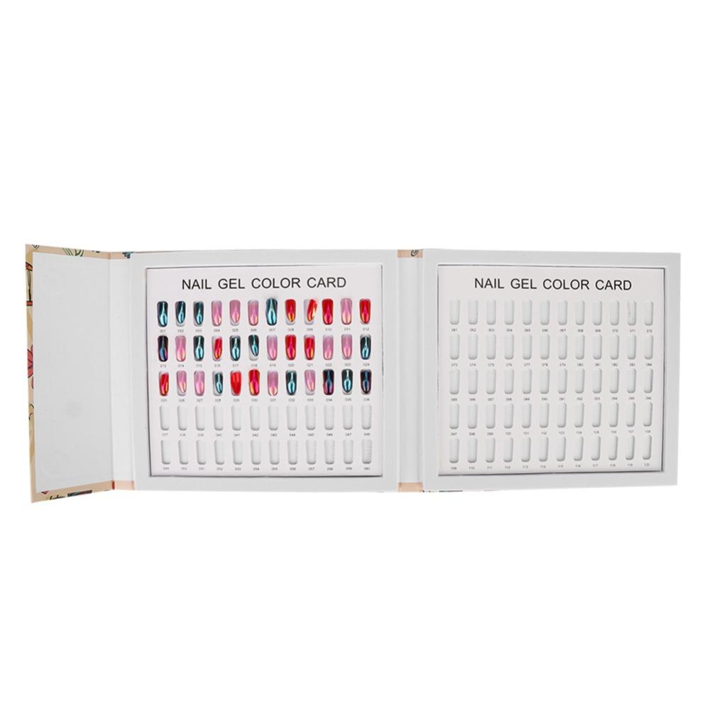 120 Colors Cardboard Organizer Nail Color Display Book Manicure Display Tool For Salon