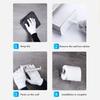 Stainless Steel Toilet Roll Holder Self Adhesive In Bathroom Tissue Paper Holder Black Finish,Easy Installation No Screw