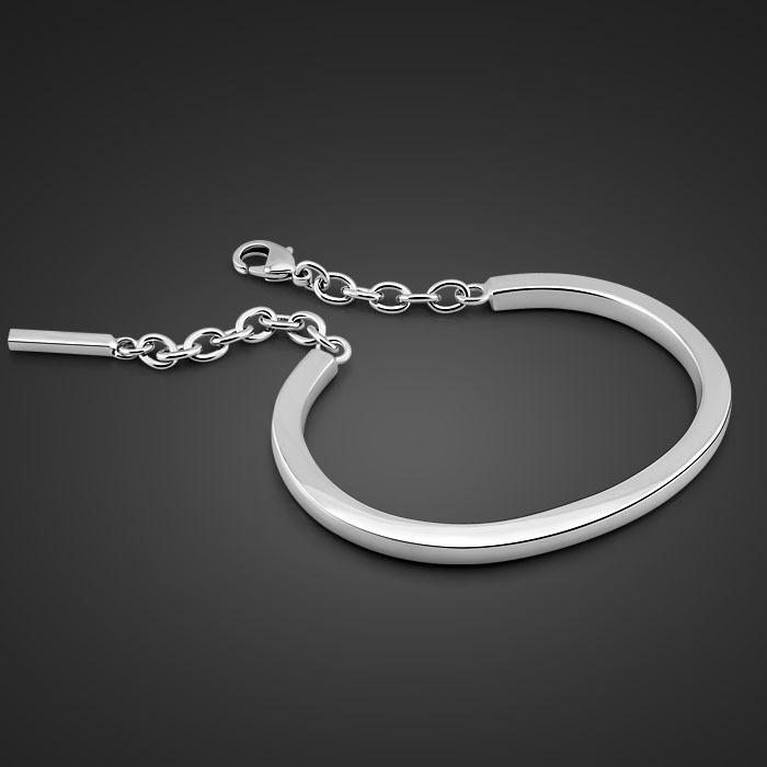 Female And Male Couple Bracelet Platinum Plated Cold Wind Simple Open Bracelet Versatile Jewelry